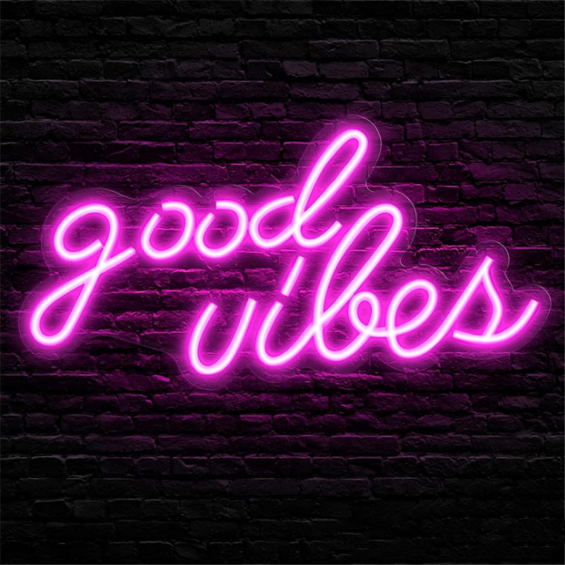 good vibes neon light