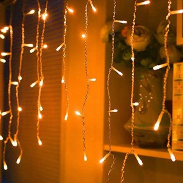 Festive Curtain Lights - Warm White