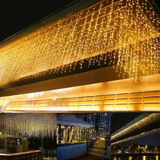 Festive Curtain Lights - Warm White